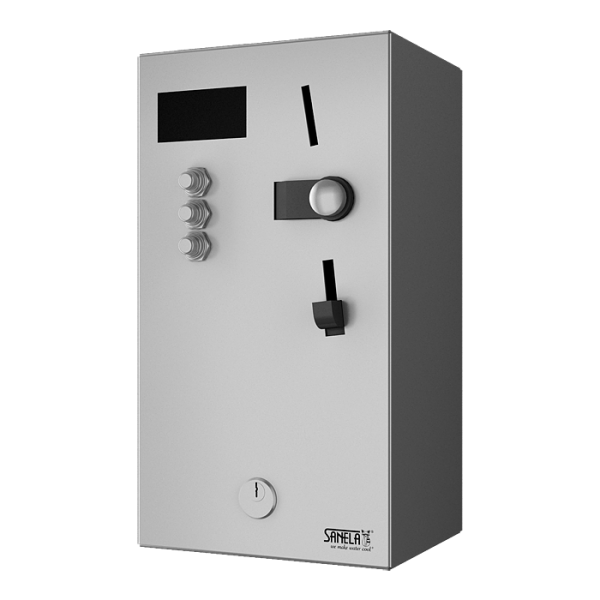 Unitate de duș cu monezi sau token pâna la 3 dușuri, 24 V DC, alegerea dușului de utilizator, control interactiv