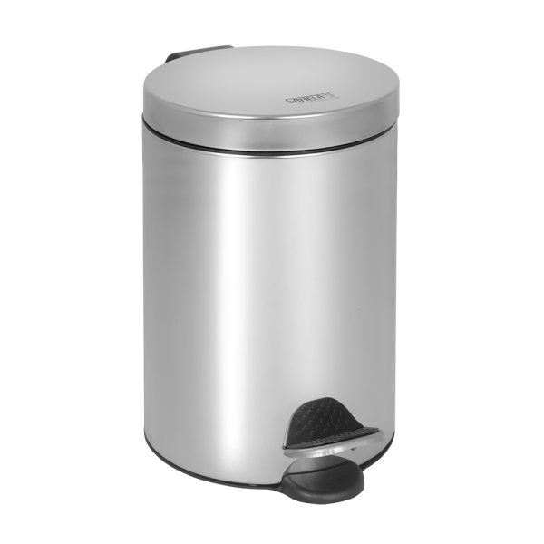 Coș de gunoi din oțel inox cu recipient plastic, volum 18 l, Ø 295x450 mm, finisaj polisat