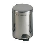 Coș de gunoi din oțel inox cu recipient plastic, volum 12 l, Ø 250x400 mm, finisaj periat