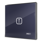 Duș electronic cu ecran tactil, culoare sticlă gri închis REF 7016, iluminat simbol alb, 24 V DC
