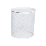 Coș de gunoi din sârmă rotund, culoare albă, volum 21 l