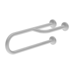 Mâner de sprijin fix din oţel, lungime 600 mm, culoare albă - Komaxit