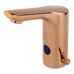 Baterie lavoar inalta cu mixer rece/cald, fără robinet colț, ROSE GOLD, 24 V DC