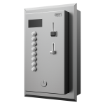 Unitate de duș încastrată cu monezi sau token de la 4 pâna la 12 dușuri, 24 V DC, alegerea dușului de utilizator, control direct