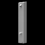 Panou de duș din oţel inox fără buton piezo pentru dușuri cu monezi și token cu index M - 2 căi de alimentare, cu mixer