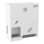 Dozator din oțel inoxidabil pentru tampoane și absorbante, acoperire cu pulbere albă