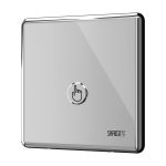 Robinet de spălare pentru vase WC cu buton piezo, finisaj polisat, 6 V