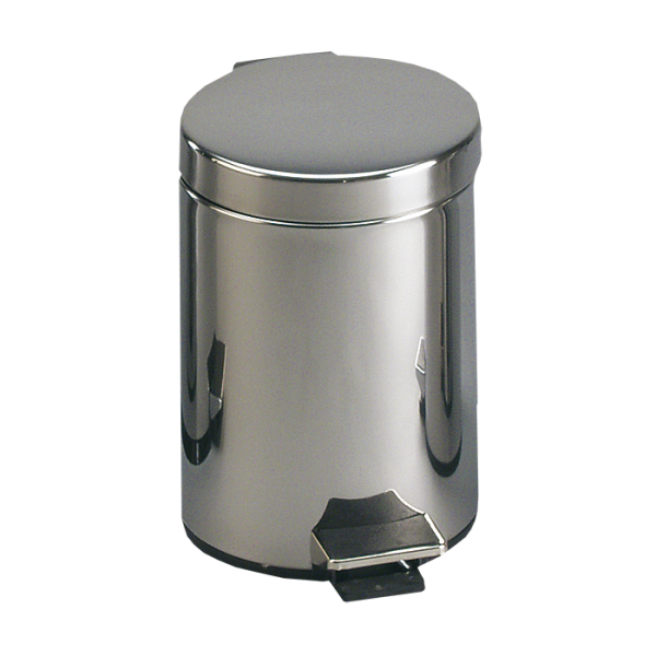 Coș de gunoi din oțel inox cu recipient plastic, volum 3 l, Ø 170x270 mm, finisaj polisat