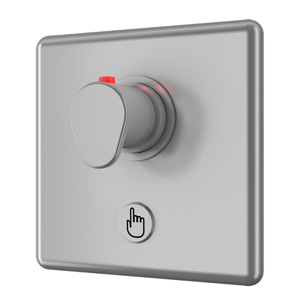 Control duș cu buton piezo pentru dușuri cu monezi și token cu index N - 2 căi de alimentare, cu mixer termostatic