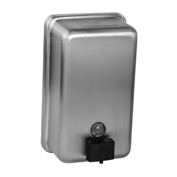 Dozator de săpun lichid din oțel inox, volum 1,2 l, finisaj periat