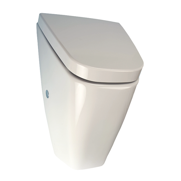 Pisoar Vila cu robinet de spălare cu senzor radar, cu capac (sistem Soft-close), 24V DC