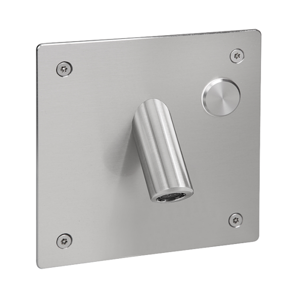Baterie lavoar de perete din oțel inox cu senzor, design antivandal, 24V DC