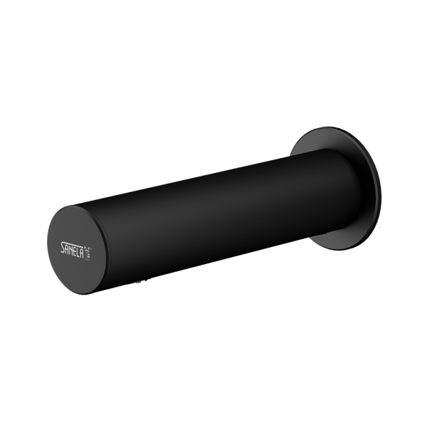 Baterie negru cu senzor de perete din oțel inox, 24 V DC