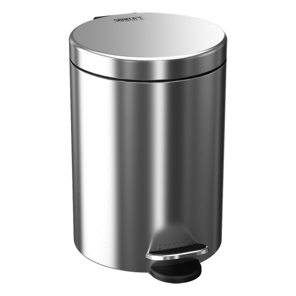 Coș de gunoi din oțel inox cu recipient plastic, volum 3 l, Ø 170x270 mm, finisaj polisat