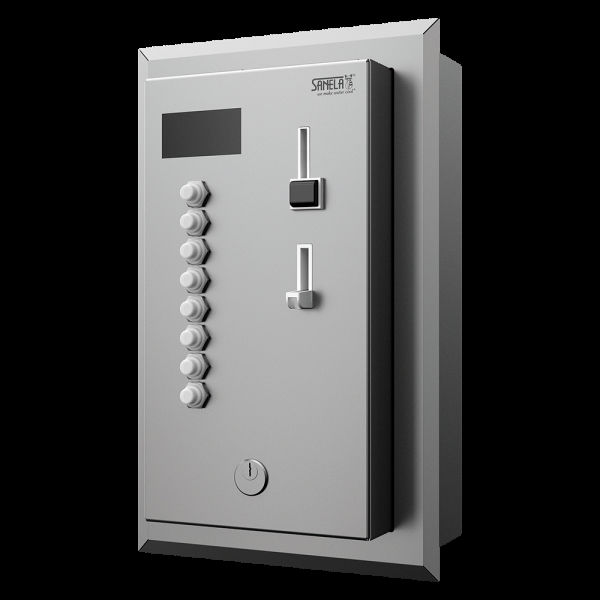 Unițăți pentru monezi sau token pt. 1 la 8 aparate monofazate 230 V AC, montaj îngropat, 24 V DC