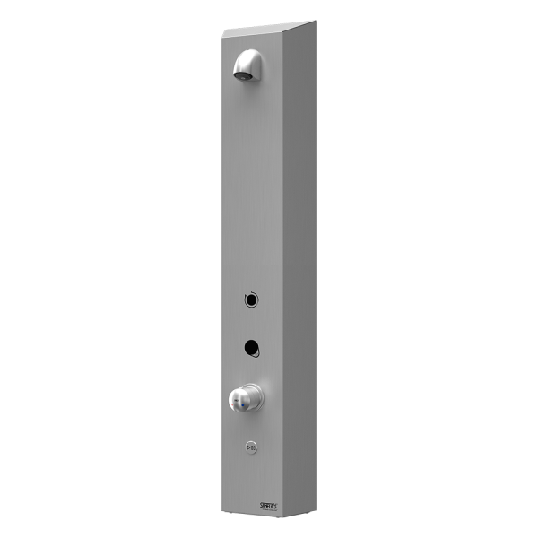 Panou de duș din oțel inox pentru token RFID, cu mixer pentru apă caldă și rece, 24 V DC