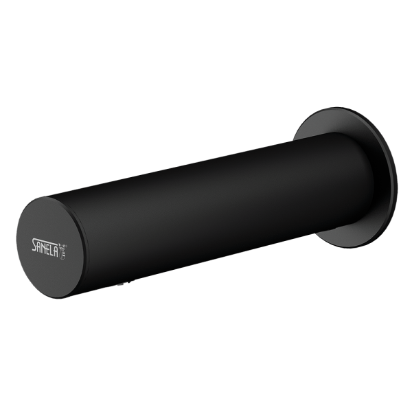 Baterie negru cu senzor de perete din oțel inox, 24 V DC